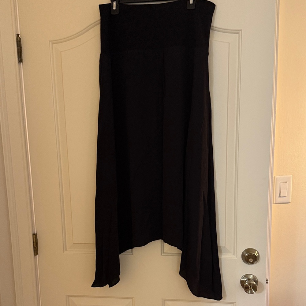 CAbi Elegant Black A-Line Skirt